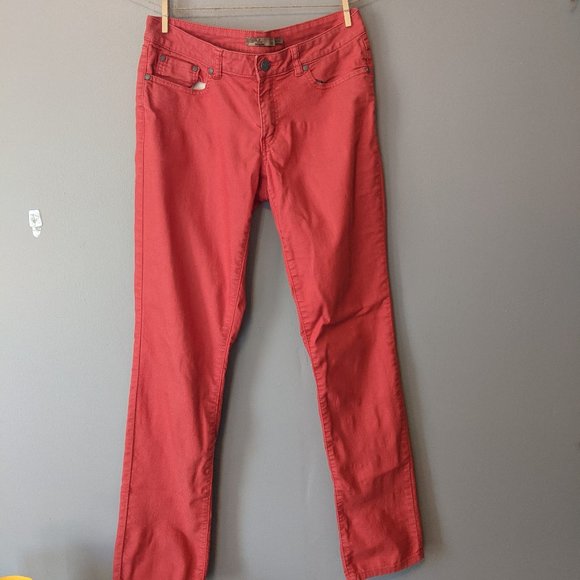 Prana Skinny Jeans Red Size 8 Bright Red - Picture 1 of 7